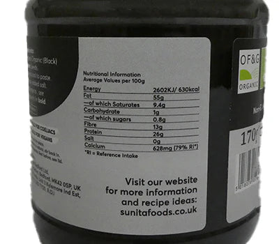 Sunita | Organic Black Tahini - 170g
