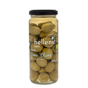 Hellenic Sun Organic Green Olives 330g
