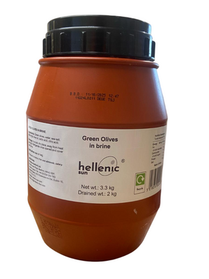 Hellenic Sun Green Olives Jumbo 2Kg